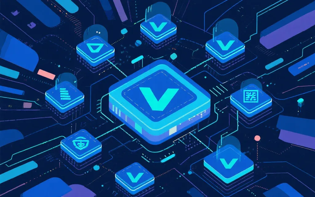 去中心化节点共识,数据不可篡改,科技风格